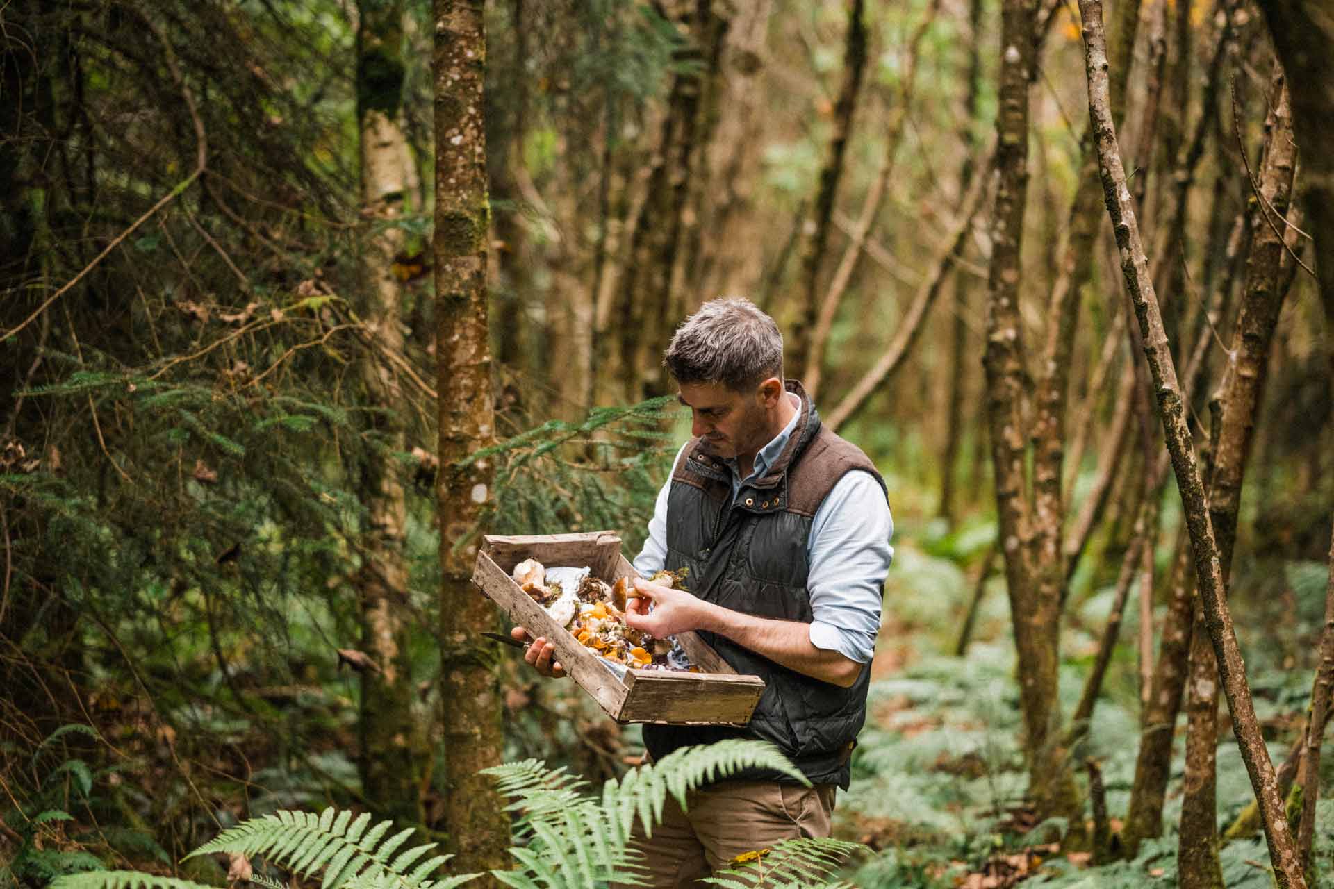 Ian Webber foraging near Woolsery