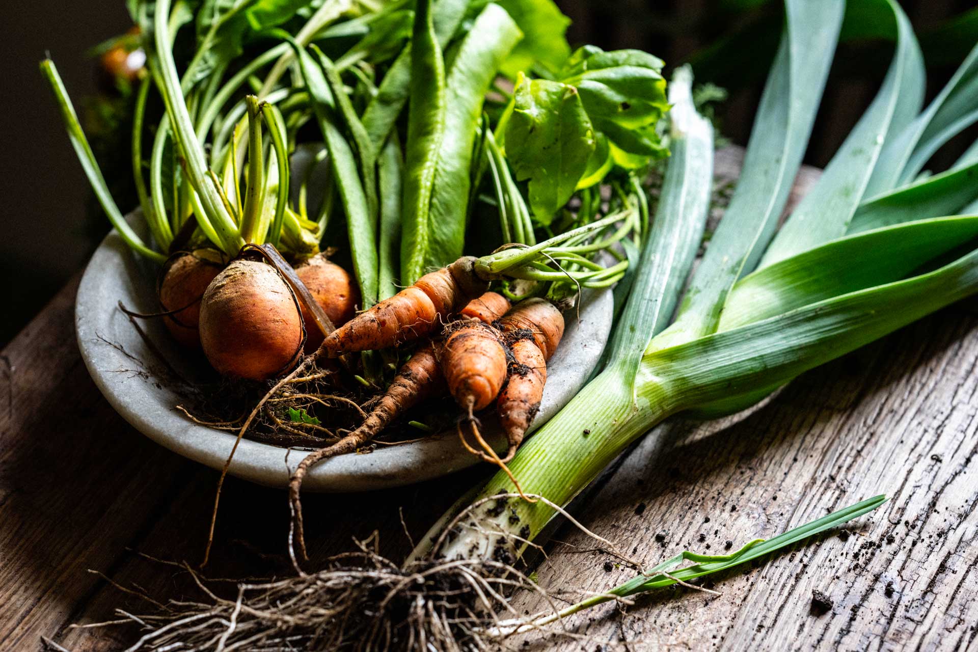 Homegrown produce at J Andrews Food Store Woolsery. North Devon