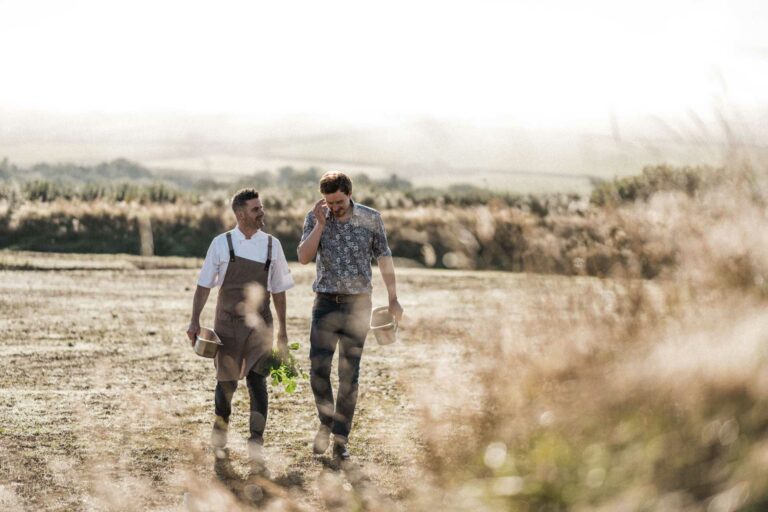 Woolsery executive chef Ian Webber foraging near The Farmers Arms