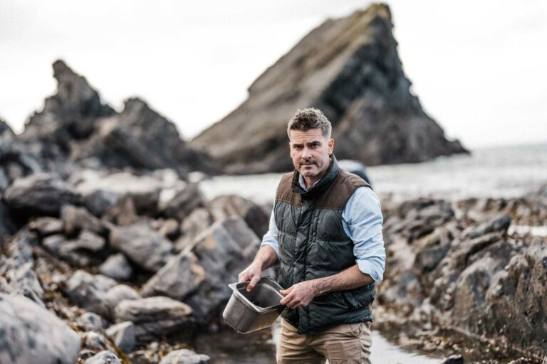 Woolsery executive chef Ian Webber foraging on the north Devon coast