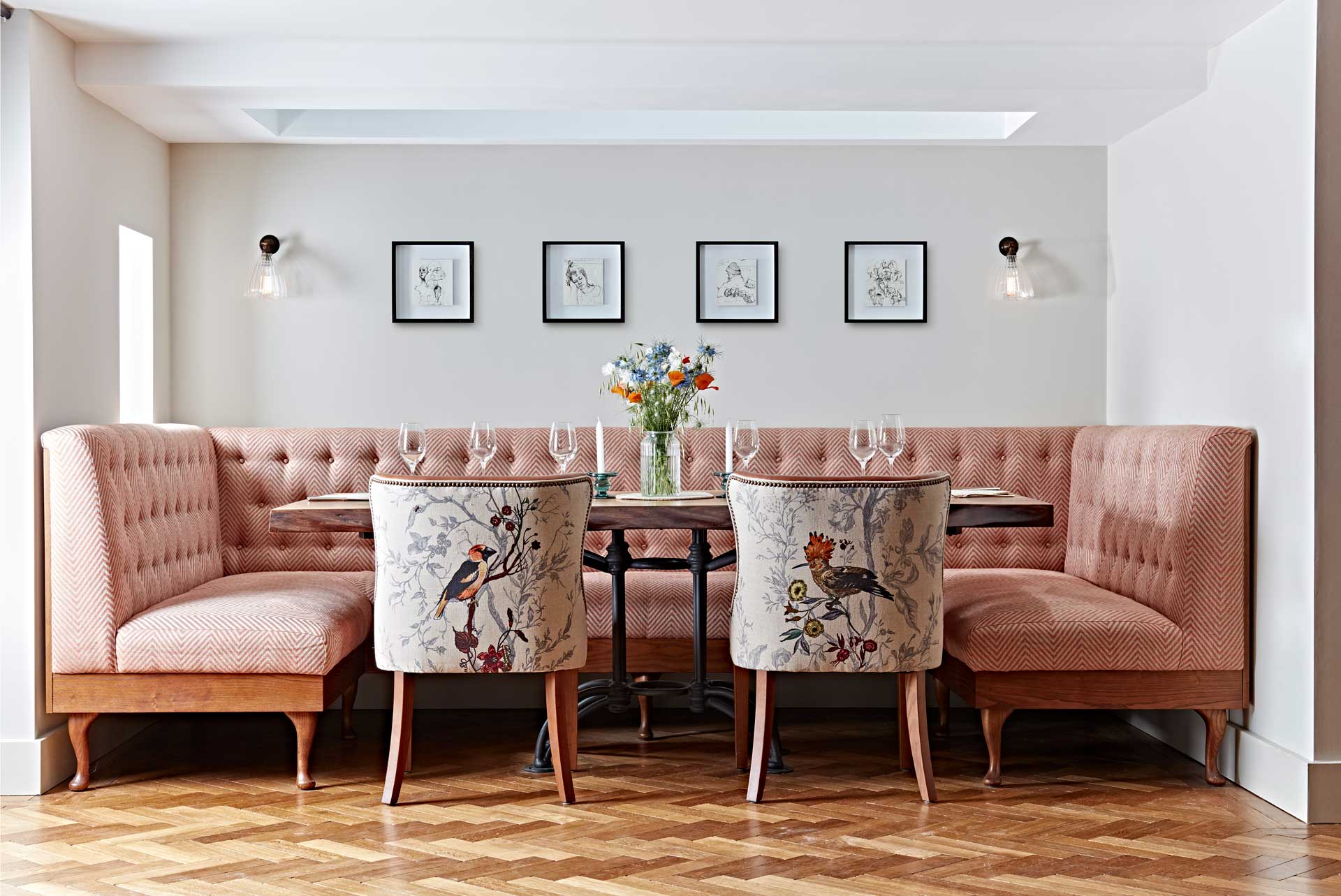 The dining room at The Farmers Arms in Woolsery