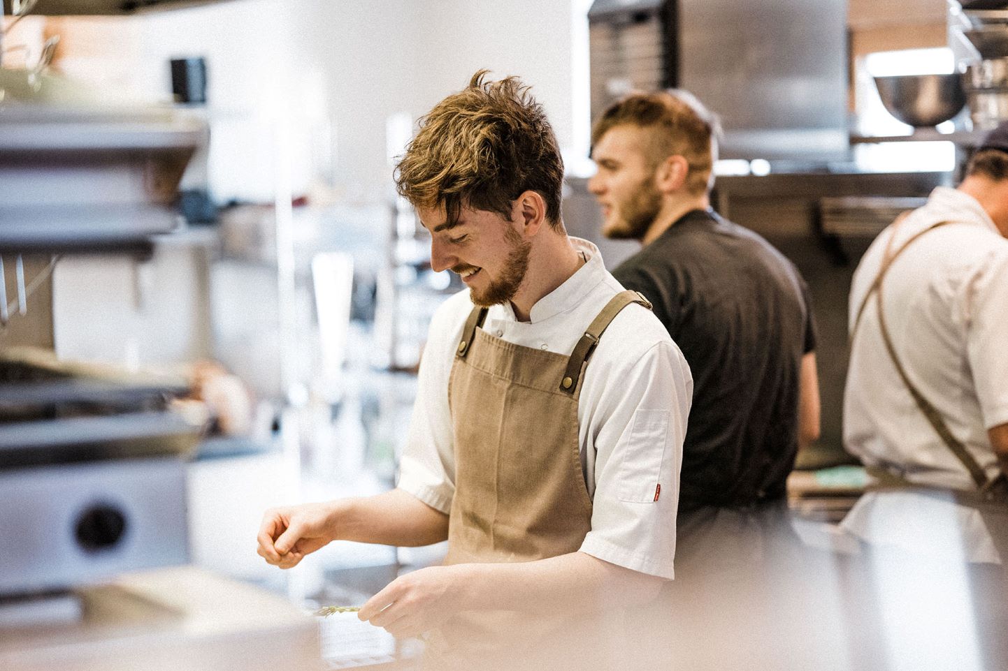 head chef Toby at The Farmers Arms Woolsery