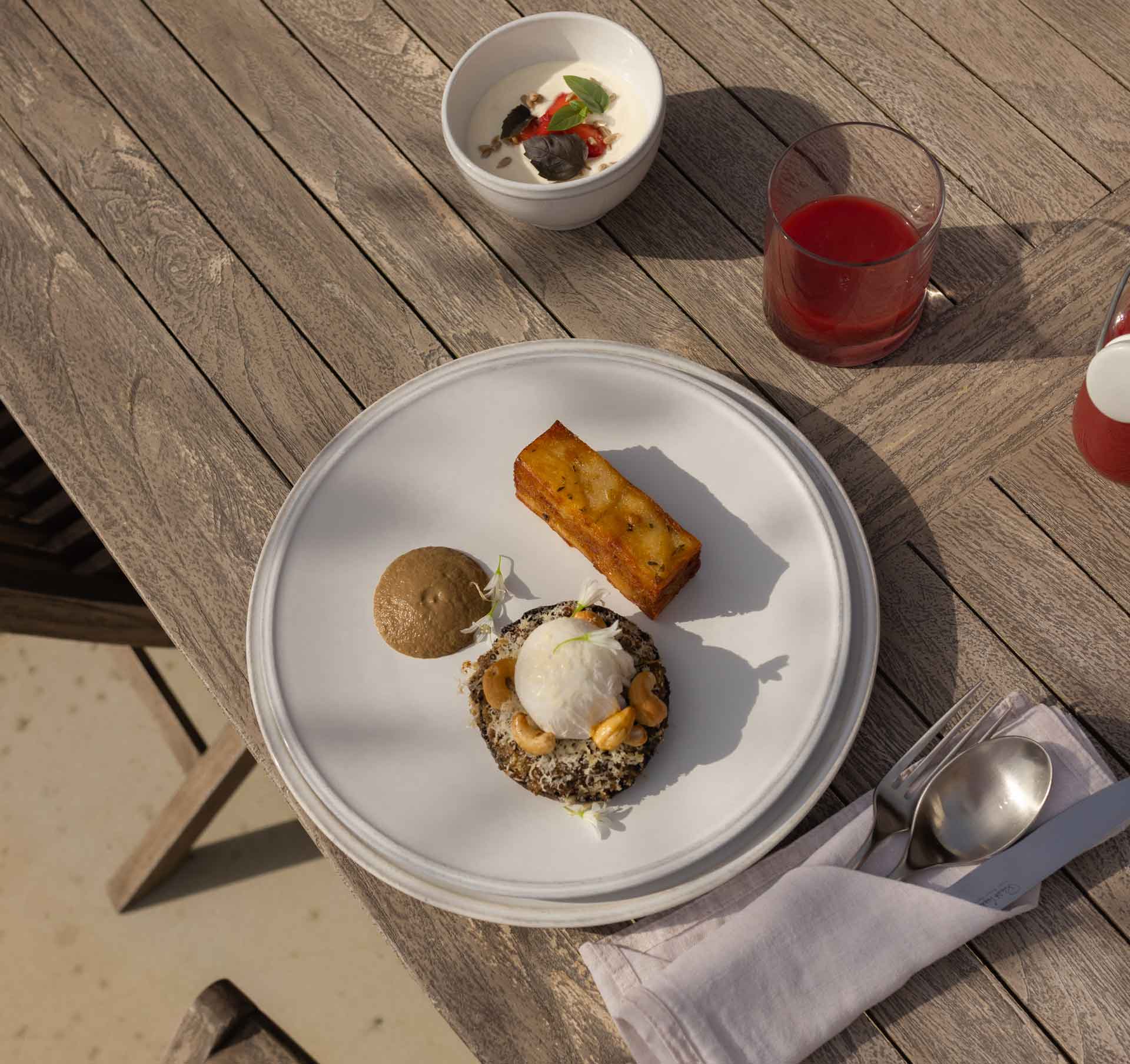 Fresh breakfast treats in the garden at The Collective at Woolsery